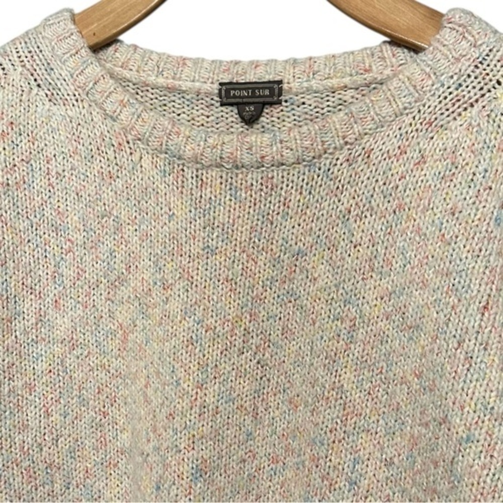 Point Sur Women’s Size XS Cream Multi Speckle Confetti Crewneck Sweater
